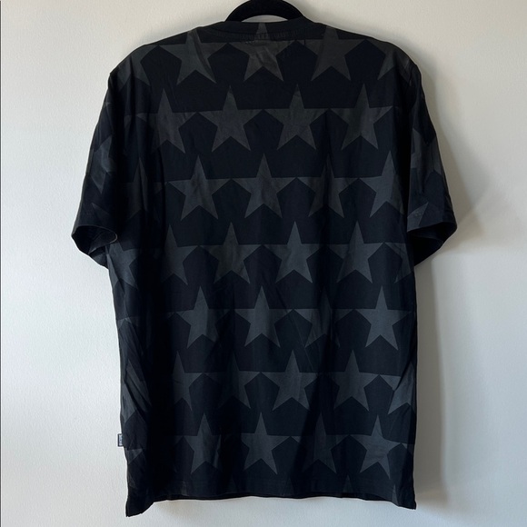 Just Cavalli Black Star Pattern Men's Tee - Picture 5 of 9